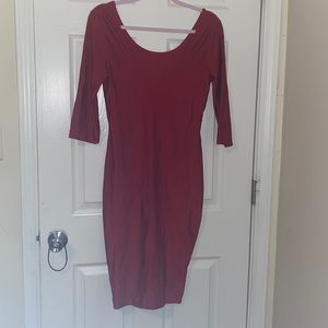 Red bodycon dress